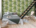 Miniatyrbild 5 av 7: Non woven-tapet blomster Profhome 378623-GU lätt texturerad matt färg grön grädde 5,33 m2