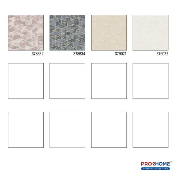 Non woven-tapet geometrisk Profhome 378632-GU slät glittrande mönster matt bakgrund färg rosa guld vit 5,33 m2