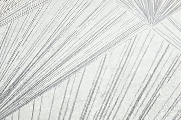 Non woven-tapet geometrisk Profhome 378641-GU lätt texturerad matt färg vit grå 5,33 m2