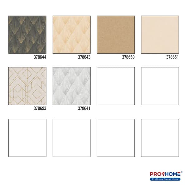 Non woven-tapet geometrisk Profhome 378644-GU lätt texturerad glansigt mönster matt bakgrund färg svart guld grå 5,33 m2