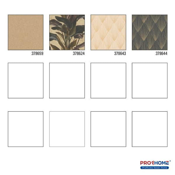 Non woven-tapet uni kulör Profhome 378659-GU lätt texturerad glansigt mönster matt bakgrund färg guld 5,33 m2