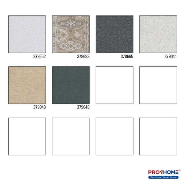 Non woven-tapet geometrisk Profhome 378662-GU lätt texturerad metalliska höjdpunkter färg vit silver 5,33 m2