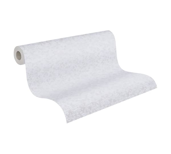 Non woven-tapet geometrisk Profhome 378662-GU lätt texturerad metalliska höjdpunkter färg vit silver 5,33 m2