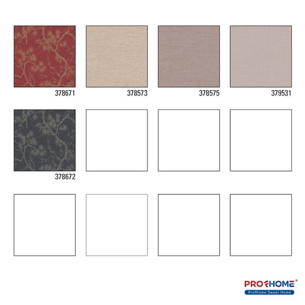 Non woven-tapet Asien Profhome 378671-GU lätt texturerad metalliska höjdpunkter färg röd guld 5,33 m2