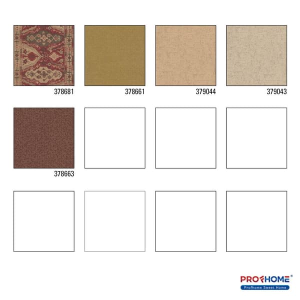 Non woven-tapet tyg utseende Profhome 378681-GU lätt texturerad matt färg röd beige brun 5,33 m2