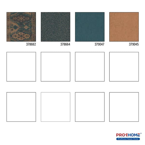 Non woven-tapet tyg utseende Profhome 378682-GU lätt texturerad matt färg blå brun 5,33 m2