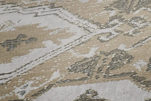 Non woven-tapet tyg utseende Profhome 378683-GU lätt texturerad matt färg vit beige grå brun 5,33 m2