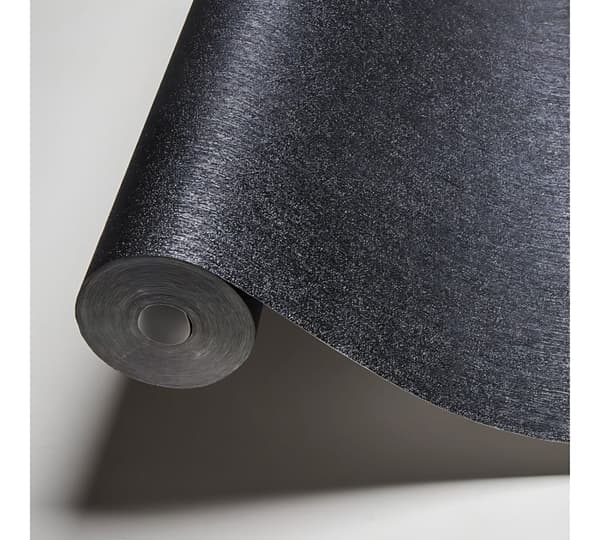 Non woven-tapet uni kulör Profhome 378859-GU lätt texturerad matt färg svart 5,33 m2
