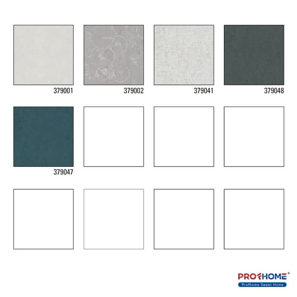 Non woven-tapet geometrisk Profhome 379001-GU lätt texturerad glansigt mönster matt bakgrund färg vit 5,33 m2