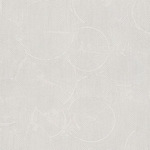 Non woven-tapet geometrisk Profhome 379001-GU lätt texturerad glansigt mönster matt bakgrund färg vit 5,33 m2