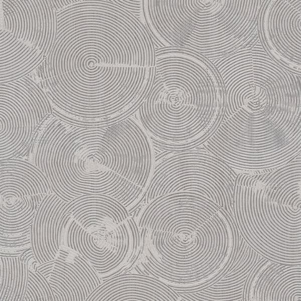 Non woven-tapet geometrisk Profhome 379002-GU lätt texturerad glansigt mönster matt bakgrund färg grå silver 5,33 m2