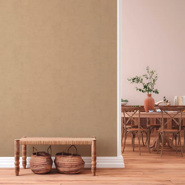 Ikke-vævet tapet ensfarvet Profhome 379044-gu glat mat färg beige brun 5,33 m2