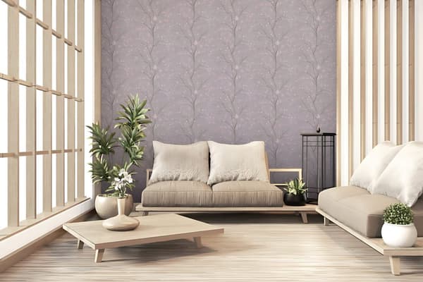Non woven-tapet blomster Profhome 379122-GU lätt texturerad matt färg grå rosa 5,33 m2