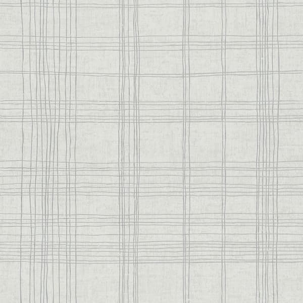 Non woven-tapet geometrisk Profhome 379191-GU lätt texturerad glansigt mönster matt bakgrund färg grå vit 5,33 m2