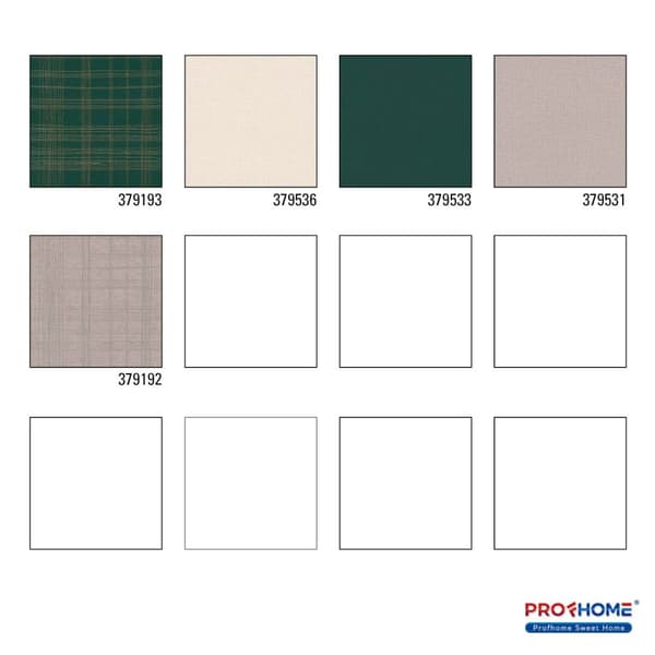 Non woven-tapet geometrisk Profhome 379193-GU lätt texturerad glansigt mönster matt bakgrund färg grön guld 5,33 m2