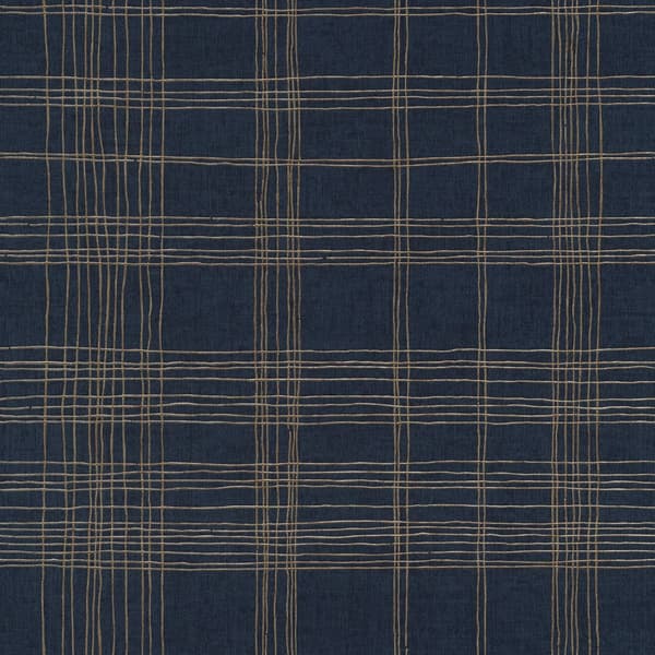 Non woven-tapet geometrisk Profhome 379194-GU lätt texturerad glansigt mönster matt bakgrund färg blå guld 5,33 m2