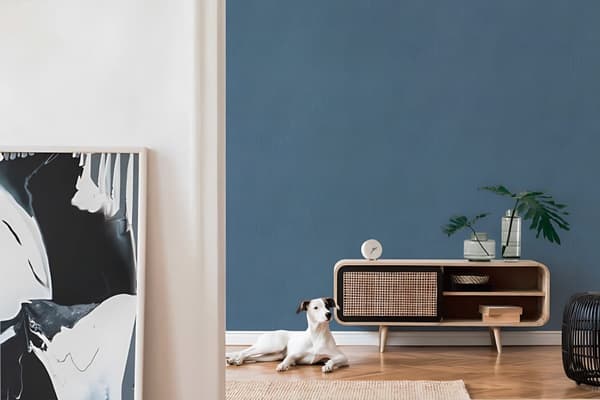 Non woven-tapet uni kulör Profhome 379521-GU slät matt färg blå 5,33 m2