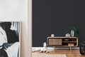 Miniatyrbild 5 av 7: Non woven-tapet uni kulör Profhome 379522-GU slät matt färg svart 5,33 m2