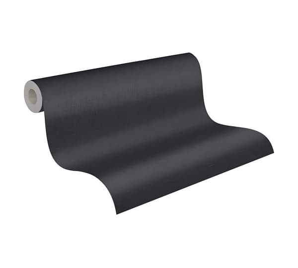 Non woven-tapet uni kulör Profhome 379522-GU slät matt färg svart 5,33 m2