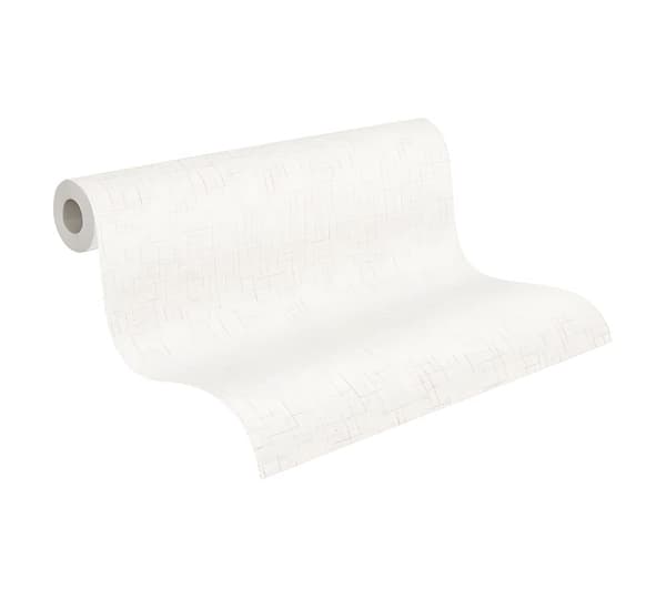 Non woven-tapet uni kulör Profhome 379532-GU lätt texturerad matt färg vit 5,33 m2