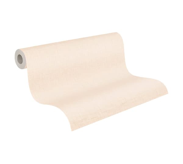 Non woven-tapet uni kulör Profhome 379536-GU lätt texturerad matt färg beige grädde 5,33 m2