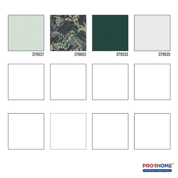 Non woven-tapet uni kulör Profhome 379537-GU lätt texturerad matt färg grön 5,33 m2