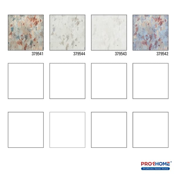 Non woven-tapet begagnad utseende Profhome 379541-GU lätt texturerad matt färg grå röd blå beige 5,33 m2
