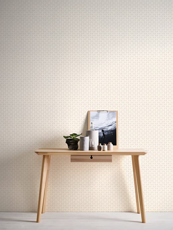 Ikke-vævet tapet ornament Profhome 379571-gu lidt tekstureret blank mønster mat baggrund färg beige hvid 5,33 m2