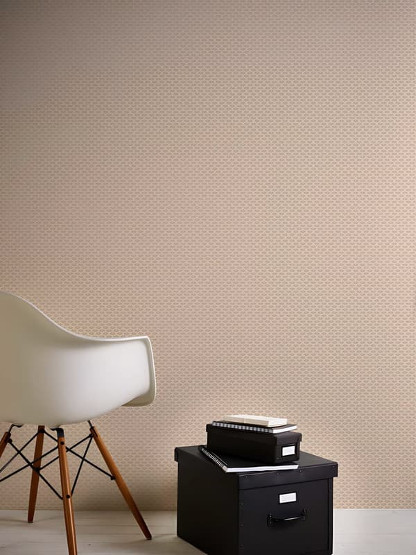 Ikke-vævet tapet ornament Profhome 379582-gu glat blank mønster mat baggrund färg beige guld 5,33 m2