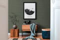 Miniatyrbild 5 av 6: Non woven-tapet ornament Profhome 379585-GU slät glansigt mönster matt bakgrund färg grön guld 5,33 m2