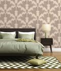 Miniatyrbild 4 av 6: Non woven-tapet palmer Profhome 379591-GU texturerad glansigt mönster matt bakgrund färg beige 5,33 m2
