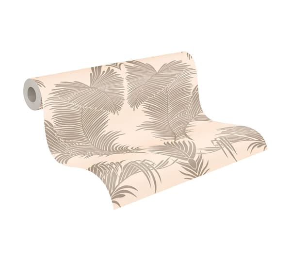 Non woven-tapet palmer Profhome 379591-GU texturerad glansigt mönster matt bakgrund färg beige 5,33 m2