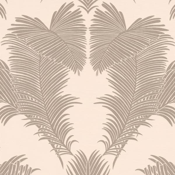Non woven-tapet palmer Profhome 379591-GU texturerad glansigt mönster matt bakgrund färg beige 5,33 m2