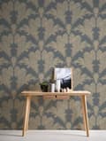 Miniatyrbild 5 av 6: Non woven-tapet palmer Profhome 379593-GU texturerad glansigt mönster matt bakgrund färg guld grå 5,33 m2