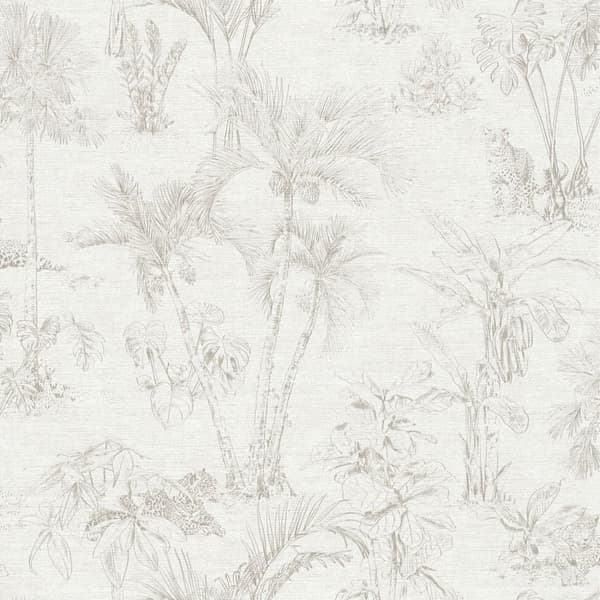 Non woven-tapet palmer Profhome 380211-GU lätt texturerad matt färg beige grå 5,33 m2