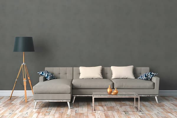 Non woven-tapet uni kulör Profhome 380252-GU lätt texturerad matt färg grå 5,33 m2
