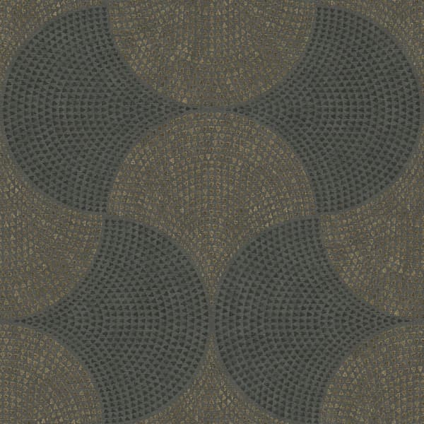 Non woven-tapet geometrisk Profhome 380274-GU lätt texturerad metallisk effekt färg grå brun grå brons 5,33 m2