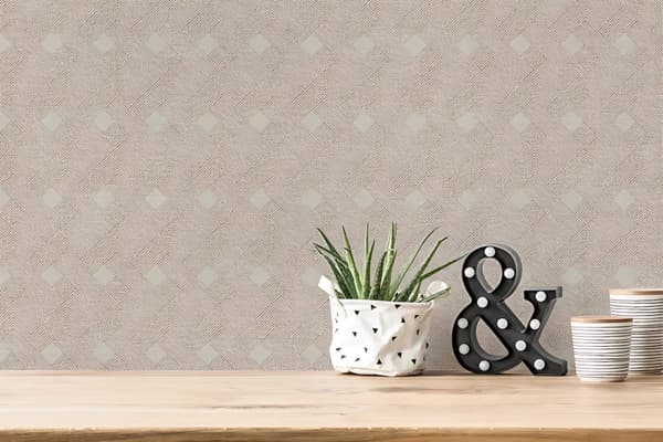 Ikke-vævet tapet geometriske Profhome 380292-gu lidt tekstureret blank färg beige rød 5,33 m2