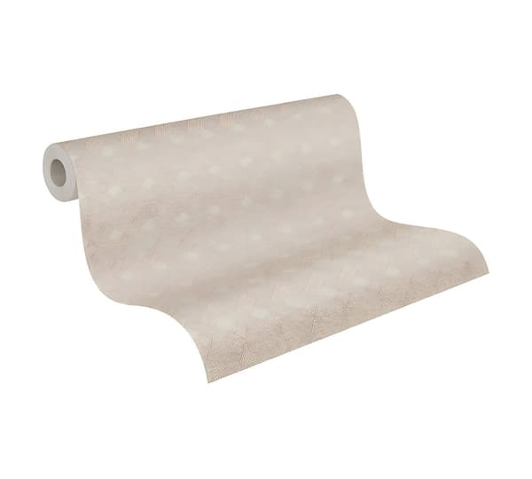 Ikke-vævet tapet geometriske Profhome 380292-gu lidt tekstureret blank färg beige rød 5,33 m2