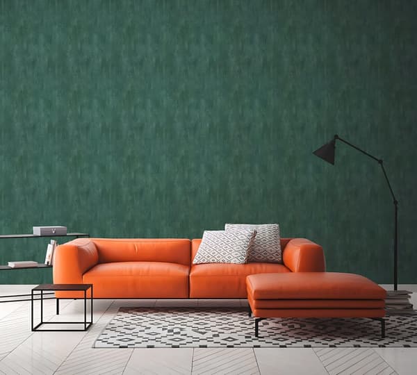 Non woven-tapet uni kulör Profhome 380444-GU lätt texturerad metallisk effekt färg grön 5,33 m2