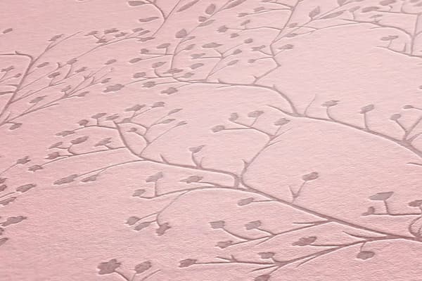 Non woven-tapet blomster Profhome 381002-GU lätt texturerad glansigt mönster matt bakgrund färg rosa 5,33 m2