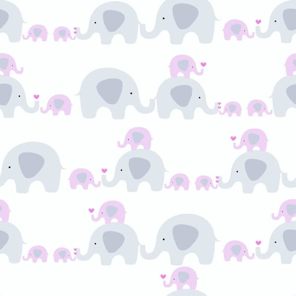 Non woven-tapet djur mönster Profhome 381132-GU lätt texturerad matt färg rosa grå vit 5,33 m2