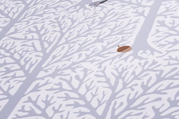 Non woven-tapet skog Profhome 381191-GU lätt texturerad matt färg grå vit brun orange 5,33 m2