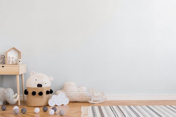 Ikke-vævet tapet børnetapet Profhome 381241-gu lidt tekstureret mat färg lyserød grå beige hvid 5,33 m2