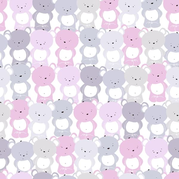 Non woven-tapet djur mönster Profhome 381292-GU lätt texturerad matt färg rosa grå vit 5,33 m2