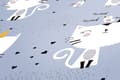 Miniatyrbild 3 av 5: Non woven-tapet djur mönster Profhome 381311-GU lätt texturerad matt färg grå vit svart gul 5,33 m2