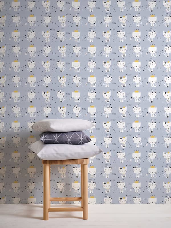 Non woven-tapet djur mönster Profhome 381311-GU lätt texturerad matt färg grå vit svart gul 5,33 m2