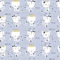 Miniatyrbild 1 av 5: Non woven-tapet djur mönster Profhome 381311-GU lätt texturerad matt färg grå vit svart gul 5,33 m2