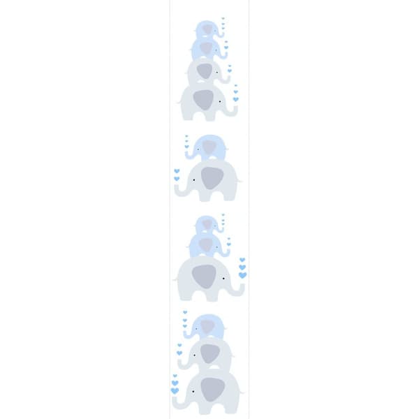 Non woven-tapet djur mönster Profhome 381351-GU lätt texturerad matt färg blå grå vit 5,33 m2
