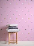 Miniatyrbild 5 av 5: Non woven-tapet djur mönster Profhome 381432-GU lätt texturerad matt färg rosa vit gul svart 5,33 m2